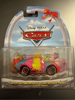 Disney Pixar Cars Easter Lightning McQueen Toy - Pink, Yellow, Blue